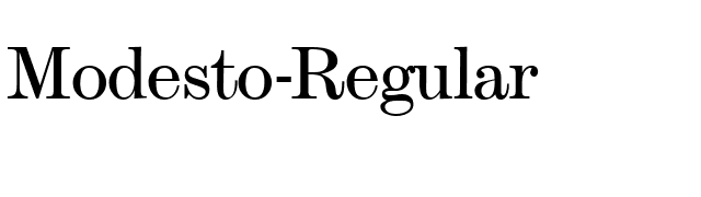 Modesto-Regular font preview