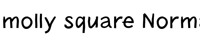 molly square Normal font preview