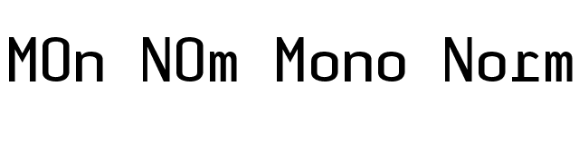 MOn NOm Mono Normal font preview