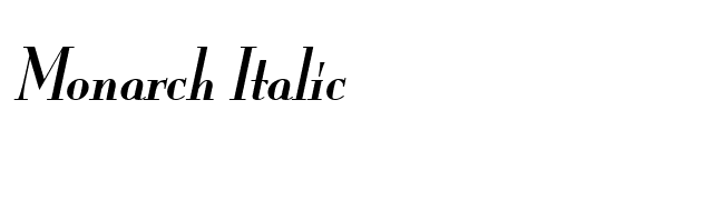 Monarch Italic font preview