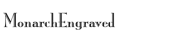 MonarchEngraved font preview