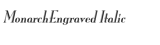 MonarchEngraved Italic font preview