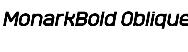 MonarkBold Oblique font preview