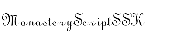 MonasteryScriptSSK font preview