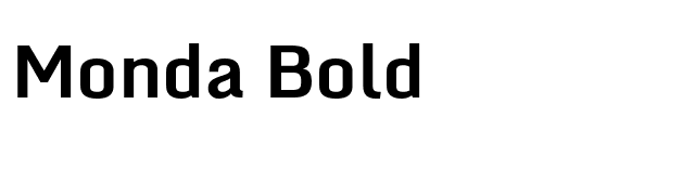 Monda Bold font preview