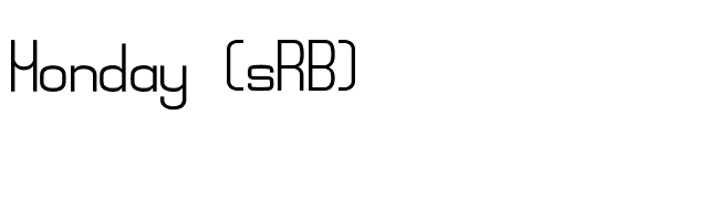 Monday (sRB) font preview