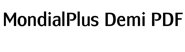 MondialPlus Demi PDF font preview