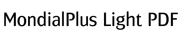 MondialPlus Light PDF font preview