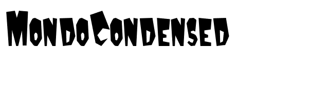 MondoCondensed font preview