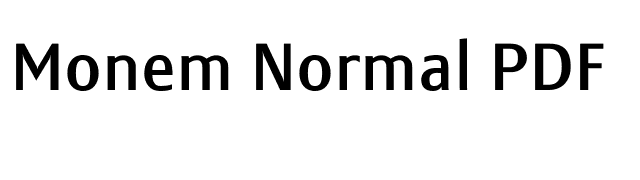 Monem Normal PDF font preview