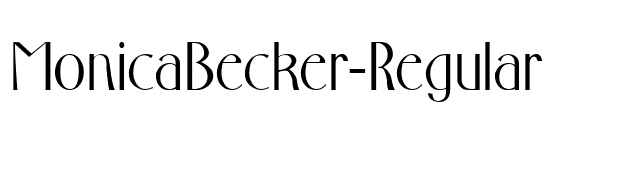 MonicaBecker-Regular font preview