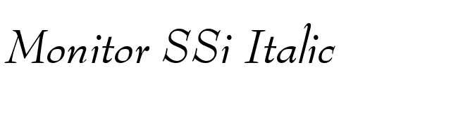 Monitor SSi Italic font preview