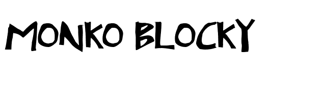 Monko Blocky font preview