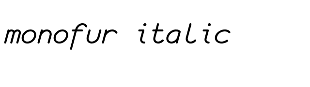 monofur italic font preview