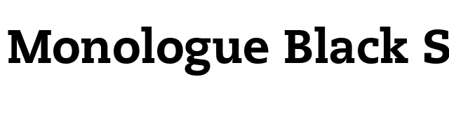 Monologue Black SSi Black font preview