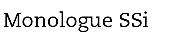 Monologue SSi font preview