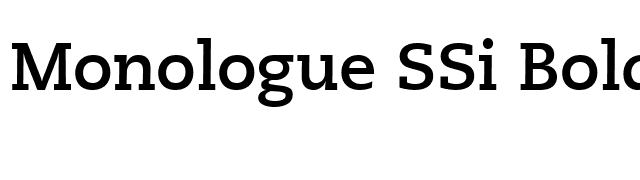 Monologue SSi Bold font preview