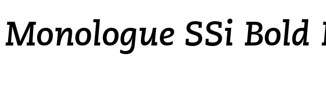 Monologue SSi Bold Italic font preview