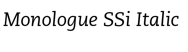 Monologue SSi Italic font preview