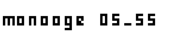 monooge 05_55 font preview