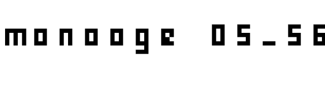 monooge 05_56 font preview