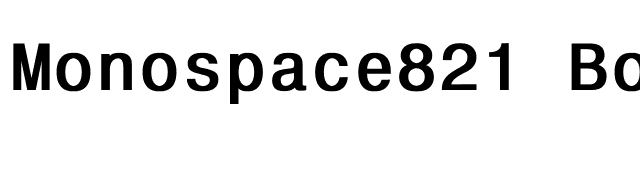 Monospace821 Bold font preview