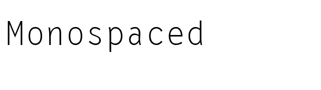 Monospaced font preview