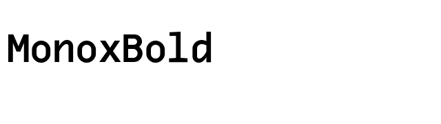 MonoxBold font preview