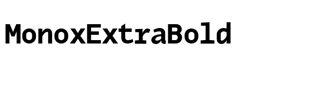 MonoxExtraBold font preview