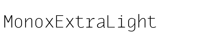 MonoxExtraLight font preview