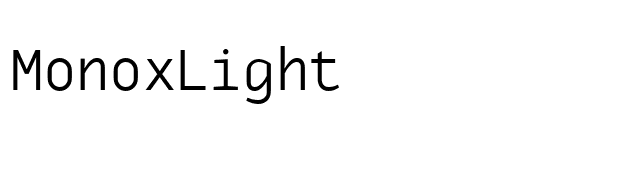 MonoxLight font preview