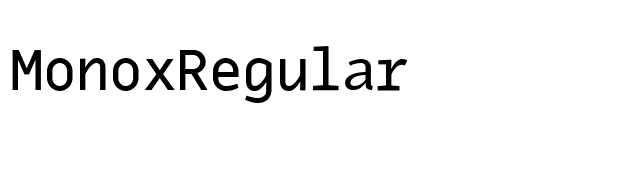 MonoxRegular font preview