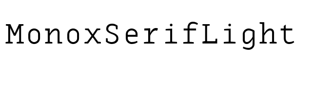 MonoxSerifLight font preview