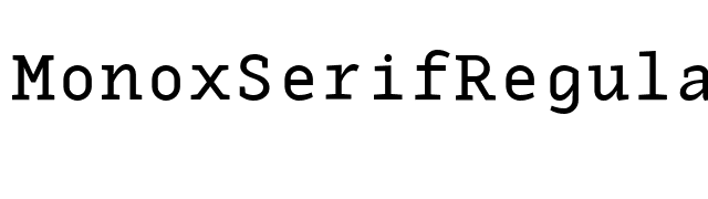 MonoxSerifRegular font preview