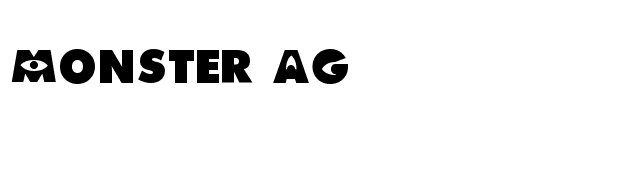 Monster AG font preview