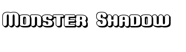 Monster Shadow font preview