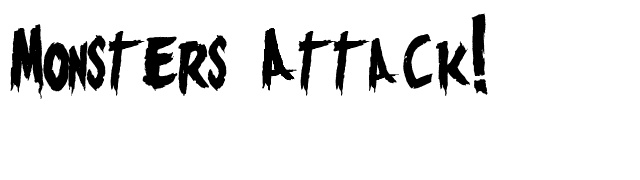 Monsters Attack! font preview