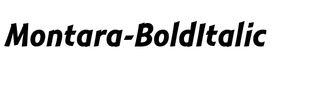 Montara-BoldItalic font preview