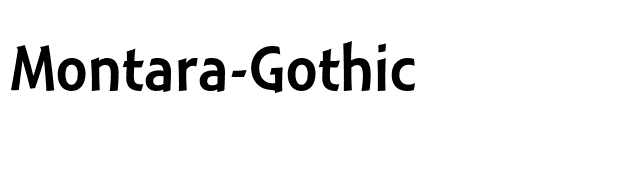 Montara-Gothic font preview