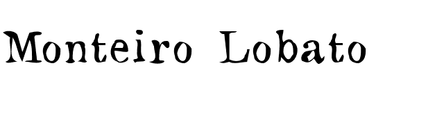 Monteiro Lobato font preview