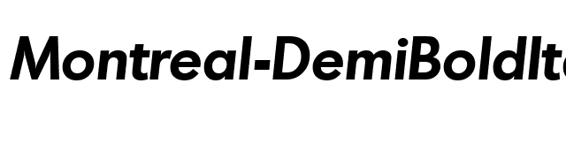 Montreal-DemiBoldIta font preview