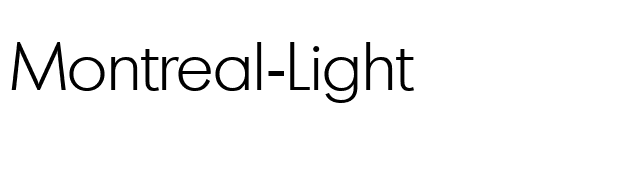 Montreal-Light font preview