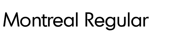 Montreal-Regular font preview