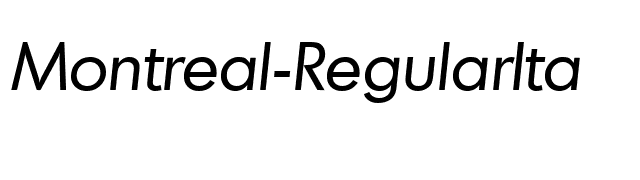 Montreal-RegularIta font preview