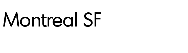 Montreal SF font preview