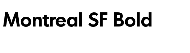 Montreal SF Bold font preview