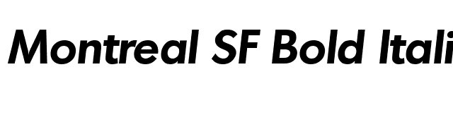 Montreal SF Bold Italic font preview