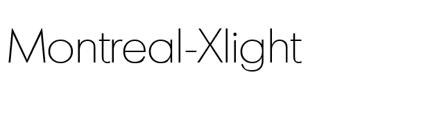 Montreal-Xlight font preview