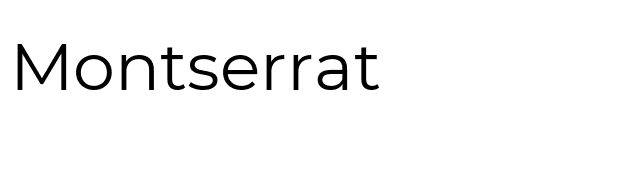 Montserrat font preview