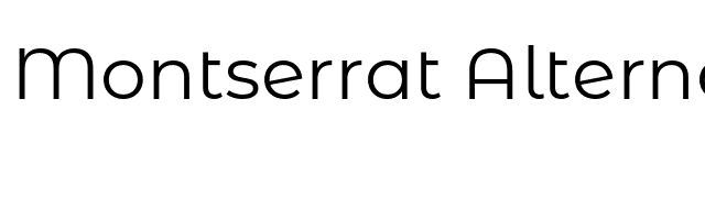 Montserrat Alternates font preview